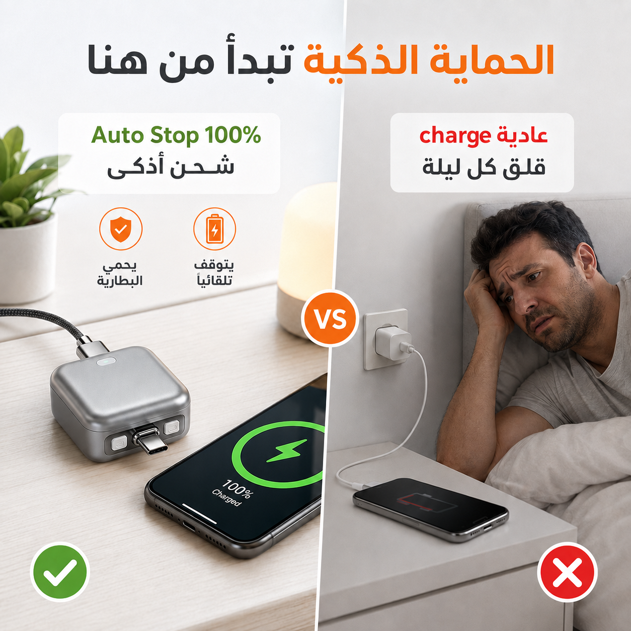 Chargeur Intelligent Auto Stop  Arrêt automatique à 100 %